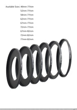 Load image into Gallery viewer, Kase Adapter rings for K9 holder (49mm-72mm)
